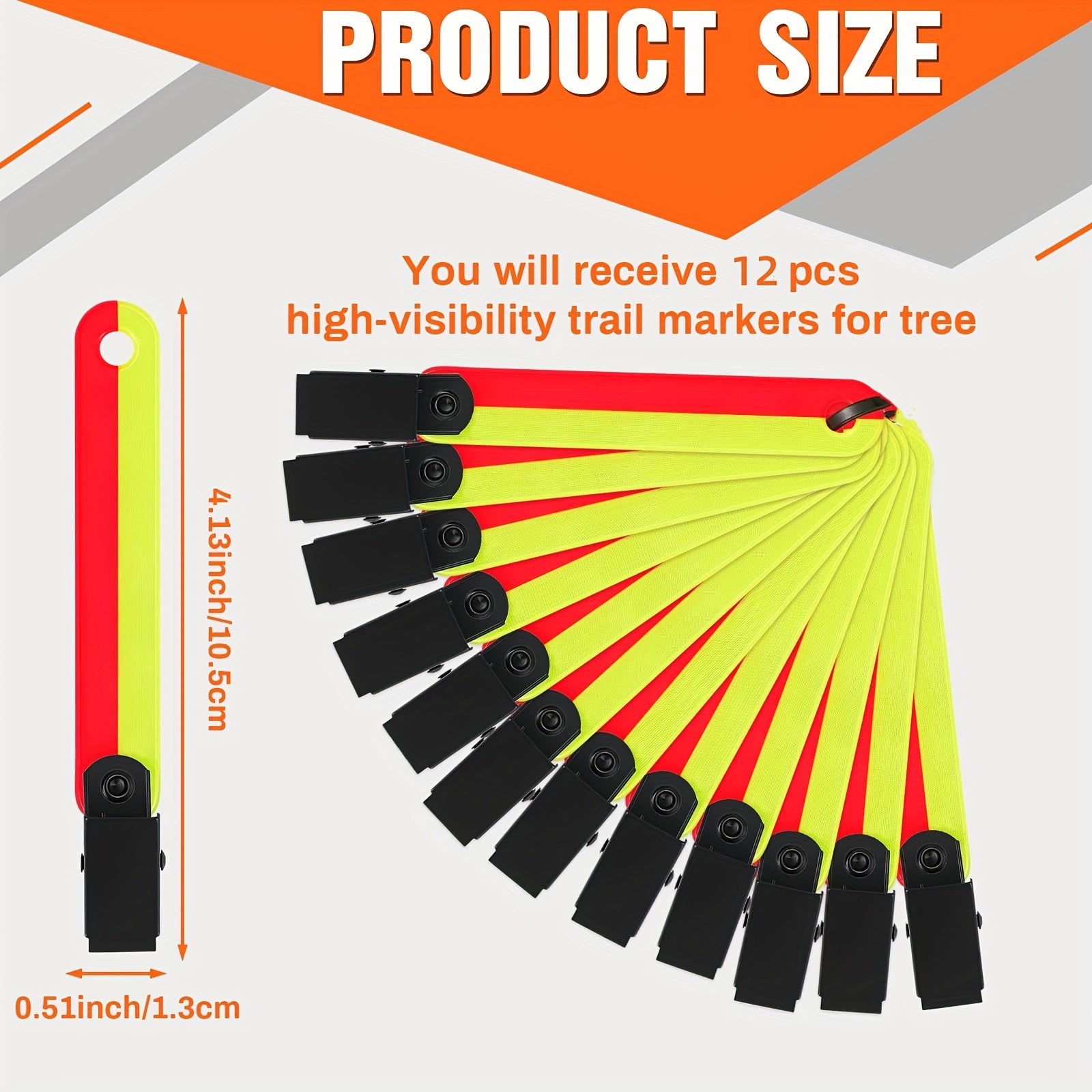 12pcs High Visibility Reflective Trail Markers for Tree Stand