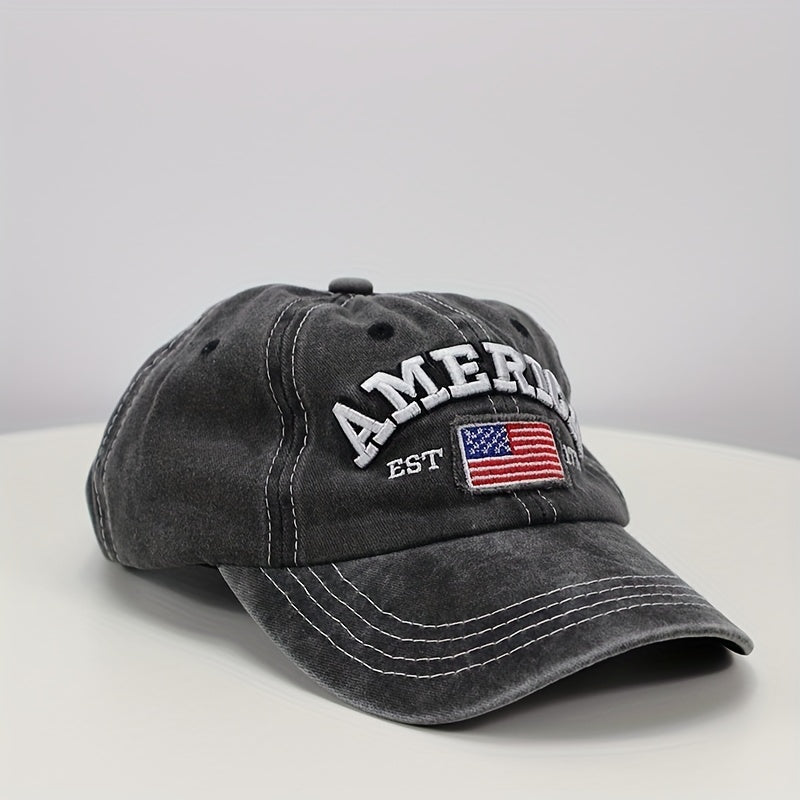 Men's Outdoor American Flag Vintage Baseball Cap