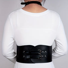 Gothic PU Leather Hollow Rivet Cage Bra Harness Belt Corset Waistband