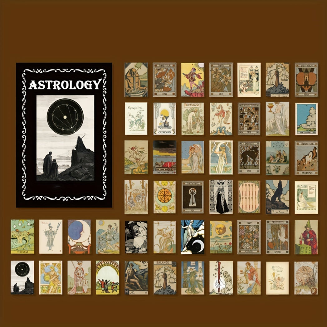 Vintage Astrology Moon Phase Paper Set for Scrapbooking and Journaling