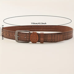 Men's PU Leather Belt Decorative Accessories Husband Boyfriends Birthday