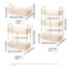 3 Tier Bathroom Counter Organizer Clear Skin Care Vanity Countertop