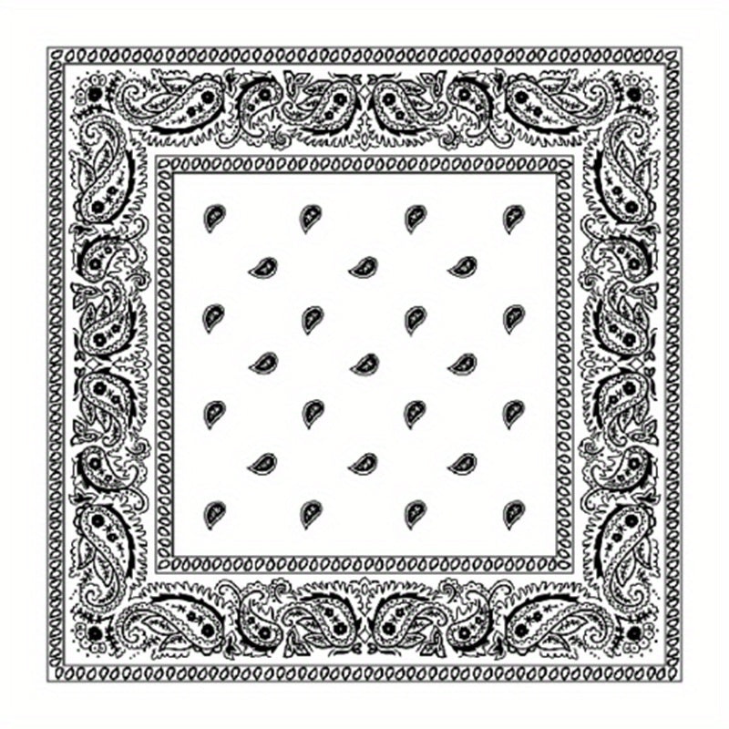 Boho Paisley Printed Scarf Vintage Square Turban Headwear Hair Accessories