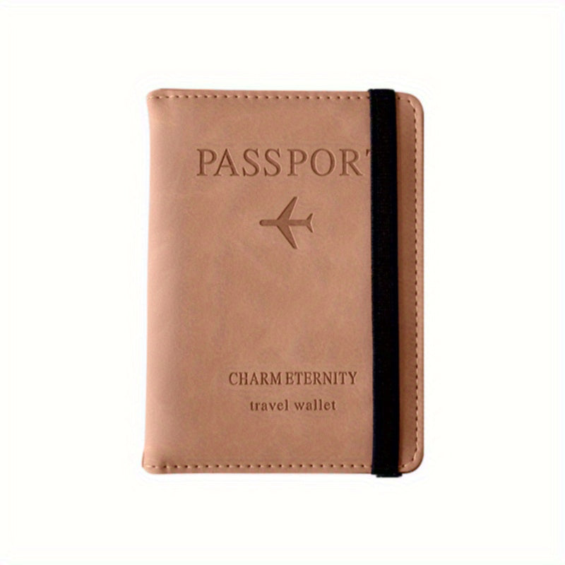 Leather Strap ID Card Bag RFID Passport Holder Travel Wallet Ticket Holder