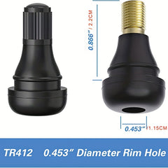 5pcs TR412 Short Tire Valve Stems for Standard Vehicle Tires