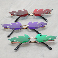 3 Pairs Fire Shaped Flame Sunglasses for Party Prom