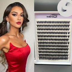 240pcs 40D Cluster Lashes DIY Eyelash Extension D Curling Long Individual Lashes