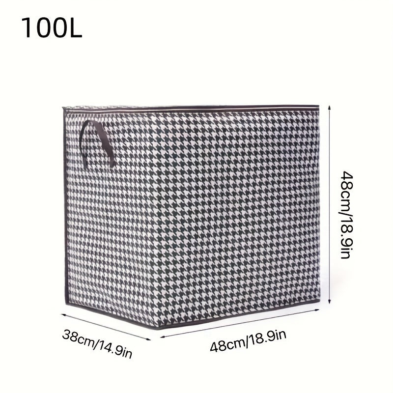 Large Capacity Clothes Storage Bag with Reinforced Handle for Blankets Bedding