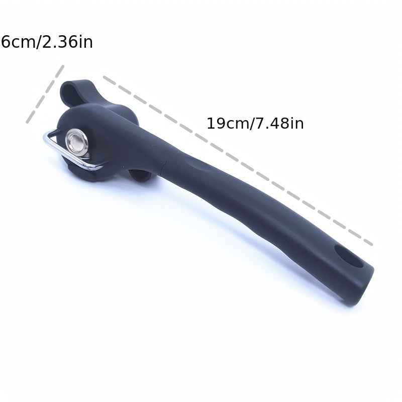 Easy Grip Manual Can Opener with Safety Lid for Kitchen Use