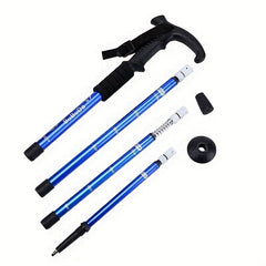 Aluminum Alloy Hiking Poles Curved Handle Walking Stick for Elderly