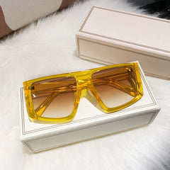 Oversized Rectangular Sunglasses Y2k Retro Style