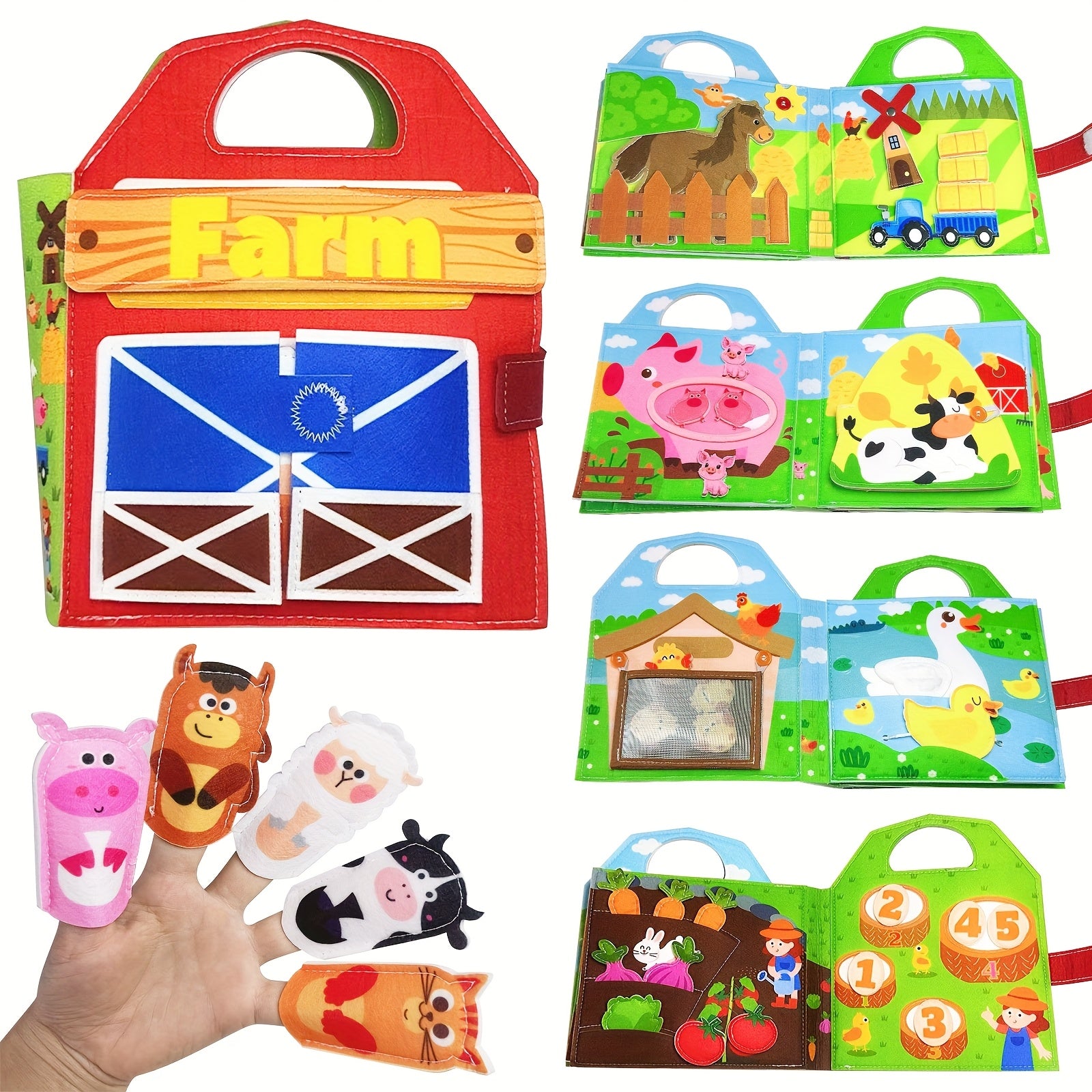 Farm Storybook: Busy & Quiet Book with Sensory Activities for Kids