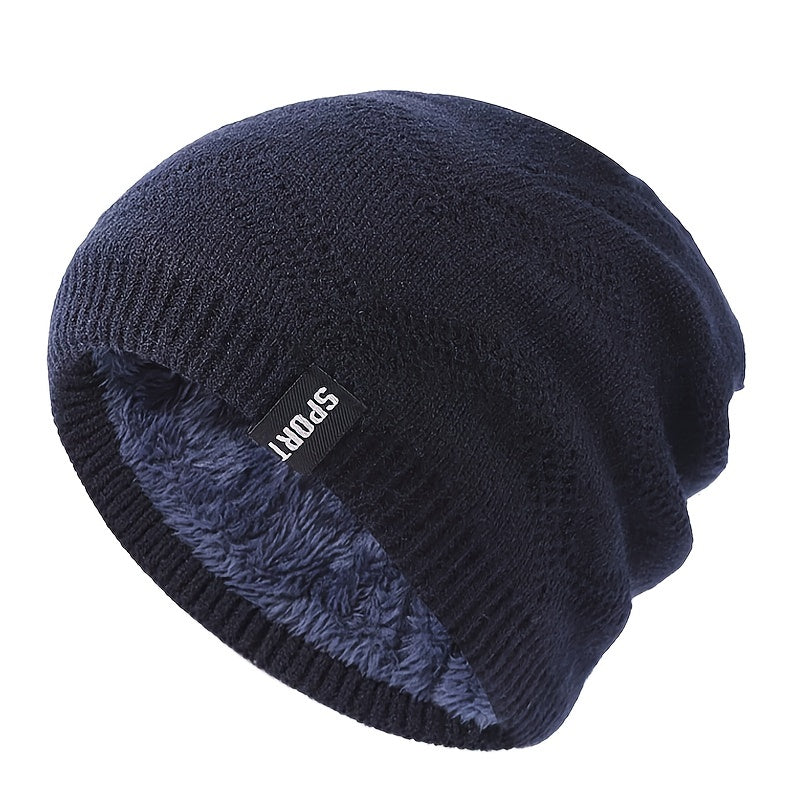 Warm Velvet Beanie Hat for Winter Outdoor Activities