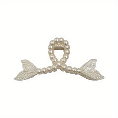 Mermaid Tail Hair Claw Clip Faux Pearl Banana Clip Acrylic Jaw Clamp