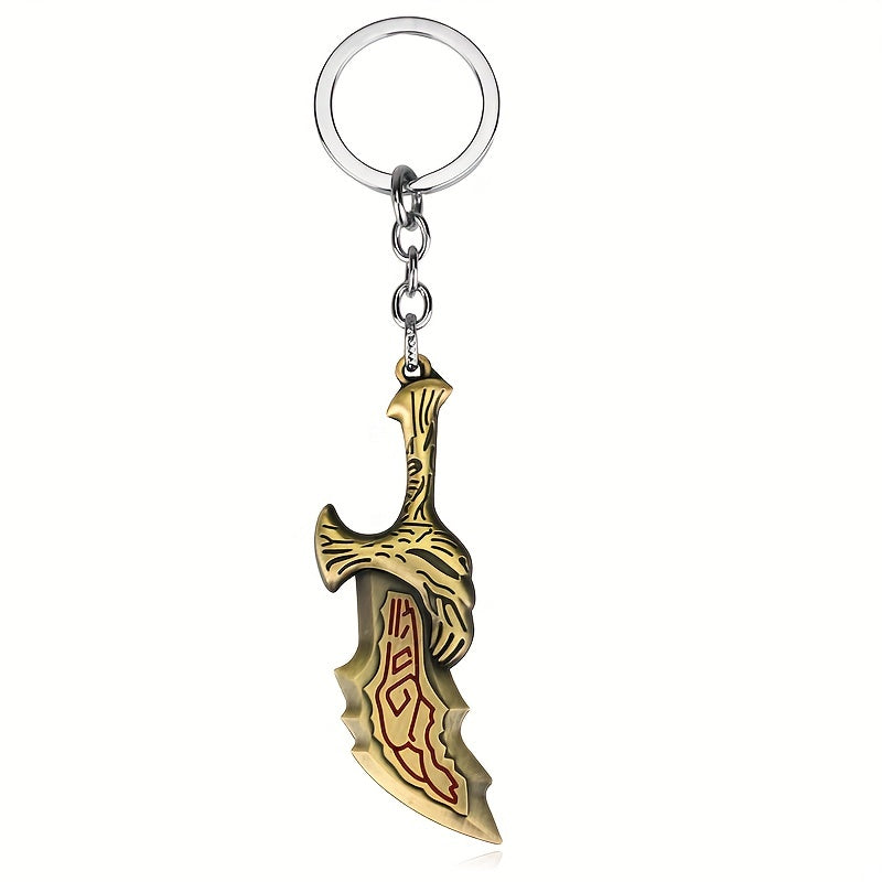 Dragon Alloy Keychain Red Inscription Men