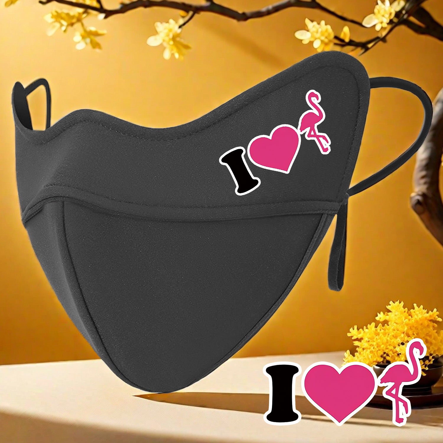 3D Printed Flamingo Knit Face Covering for Cold Weather Protection