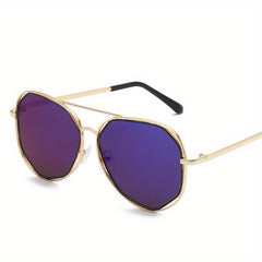 Hollow Metal Aviator Sunglasses UV400