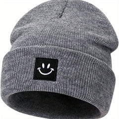 Winter Happy Face Knitted Hat Soft Beanie For Men And Women