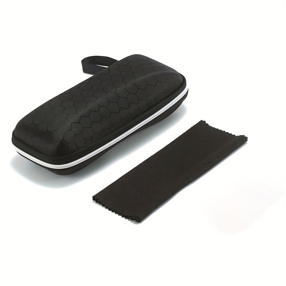 Honeycomb Pattern Glasses Case Hard Eyewear Protector Zipper Storage Box