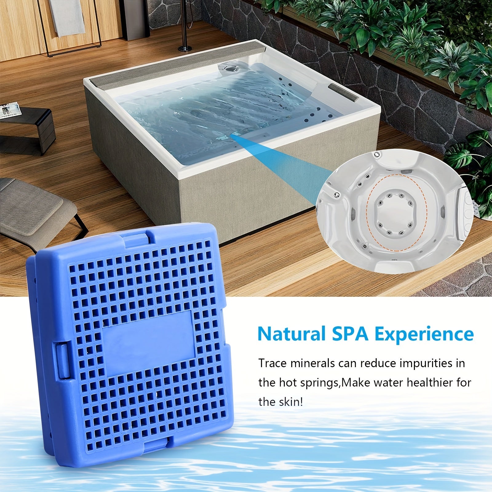 Hot Tub Mineral Sanitizer For Spas - Treats, Cleans, Clarifies