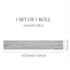 Wood Grain Raw Printing Signal Gray Floor Stickers
