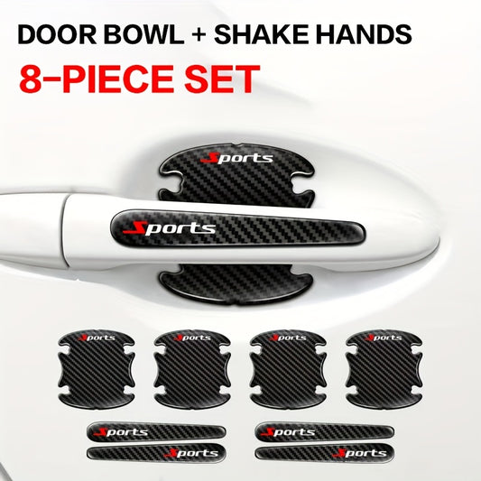 Carbon Fiber Car Door Handle Scratch Stickers