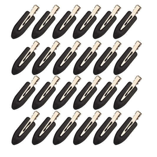 24pcs Duckbill Hair Clips Salon Non Crease Hair Slides Clip