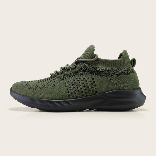 Men's Mesh Running Sneakers Lace-Up Shoes