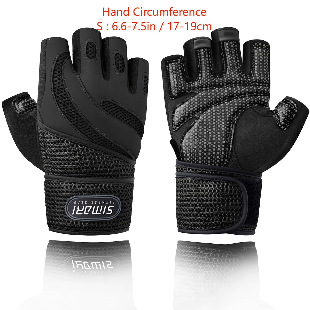 Workout Gloves With Wrist Wrap Non-slip Fitness Gloves for Weightlifting Gym