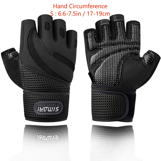 Workout Gloves With Wrist Wrap Non-slip Fitness Gloves for Weightlifting Gym