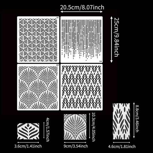 4pcs Wedding Cake Stencils Reusable Cake Decorating Templates DIY Baking