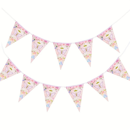 Triangle Flag Banner Pennant Party DIY Decoration Animals Unicorn Donut