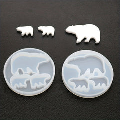 Animal Polar Bear Key Tag Epoxy Resin Mold for DIY Crafts