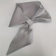 Glitter Rhinestone Twilly Scarf Ribbon Neckerchief Decorative Skinny Sca