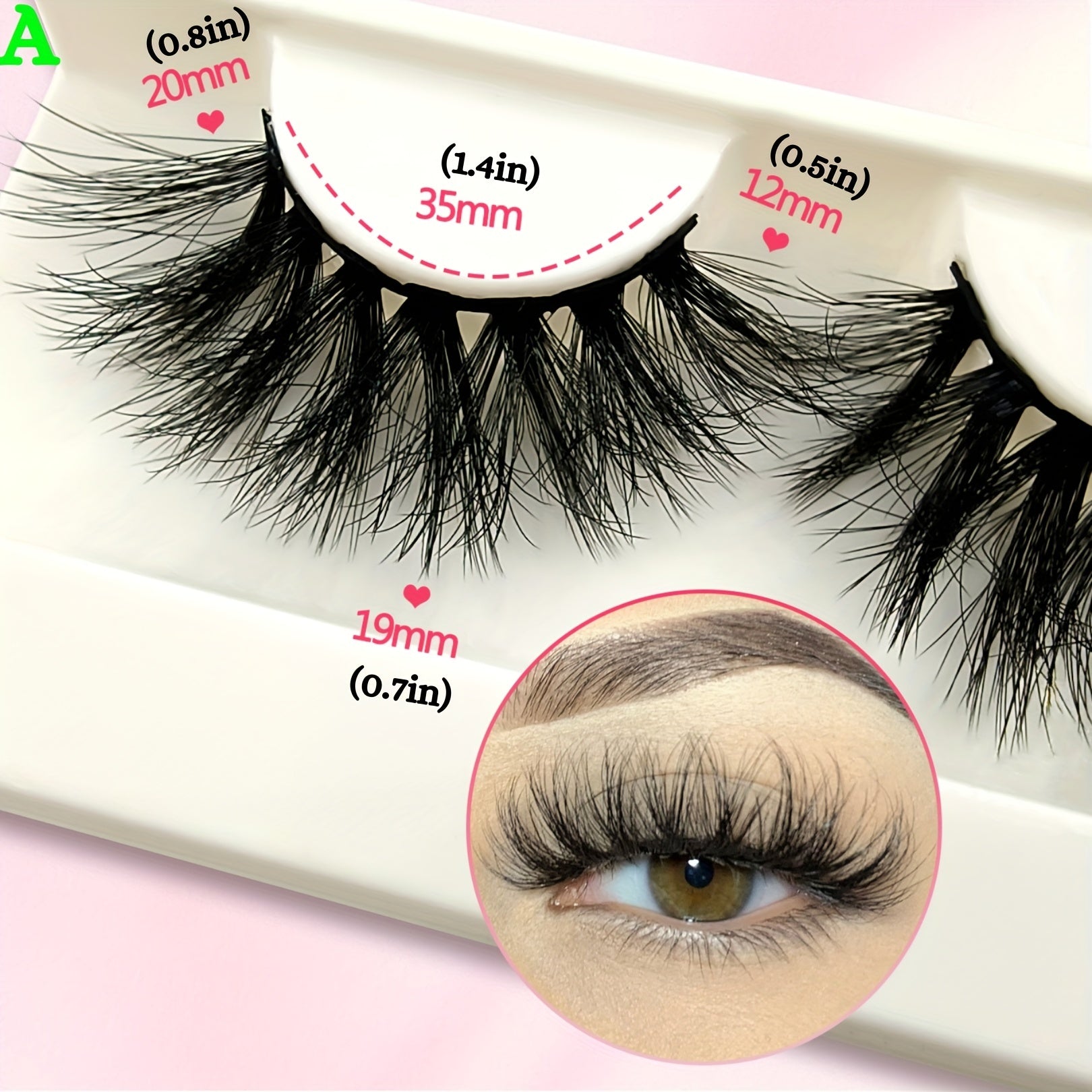 7 Pairs Cat Eye Lashes Fluffy Thick Curling False Eyelashes Faux Mink