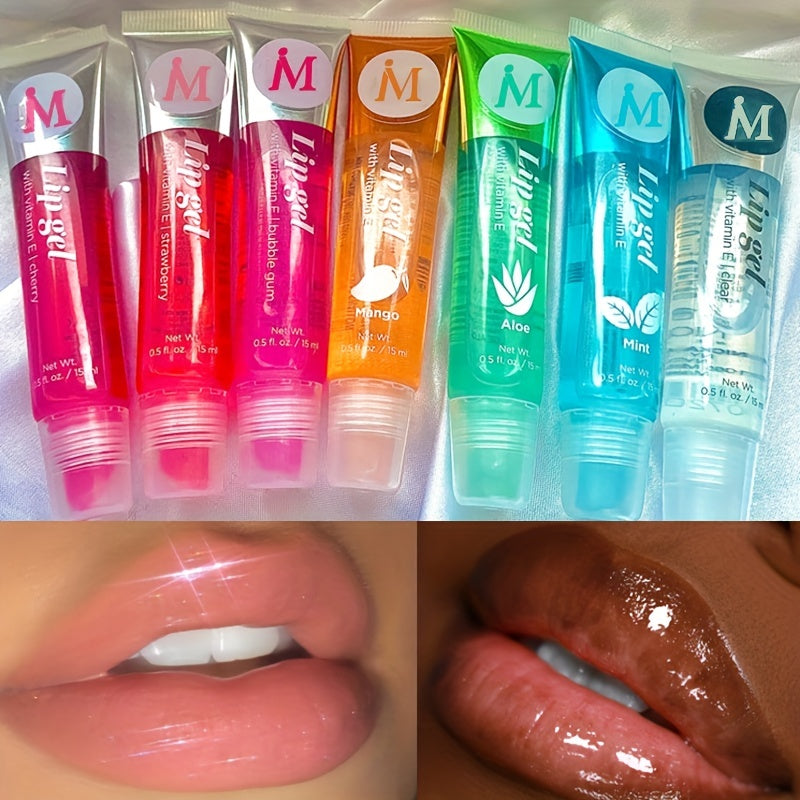 Hydrating Lip Gel With Vitamin E Rosehip Argan Mint Aloe Coconut Moisturizing