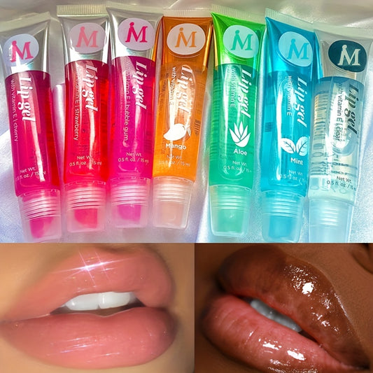 Hydrating Lip Gel With Vitamin E Rosehip Argan Mint Aloe Coconut Moisturizing