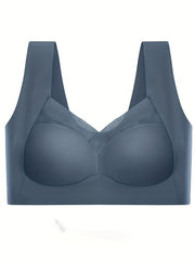 Breathable Mesh Wireless Bra Full Coverage Lingerie