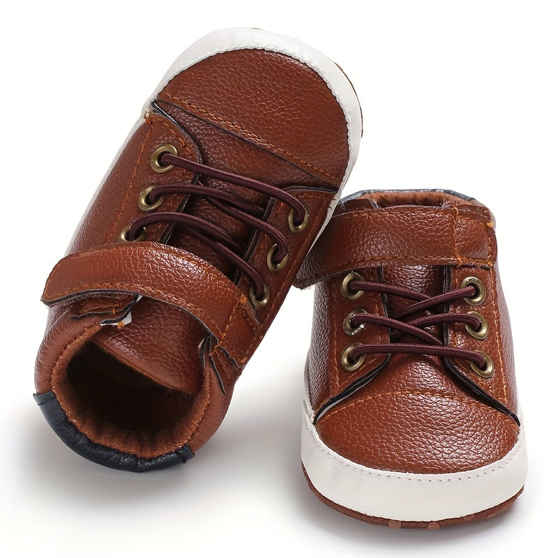 Casual Comfortable Boots for Baby Boys with Hook and Loop Fastener