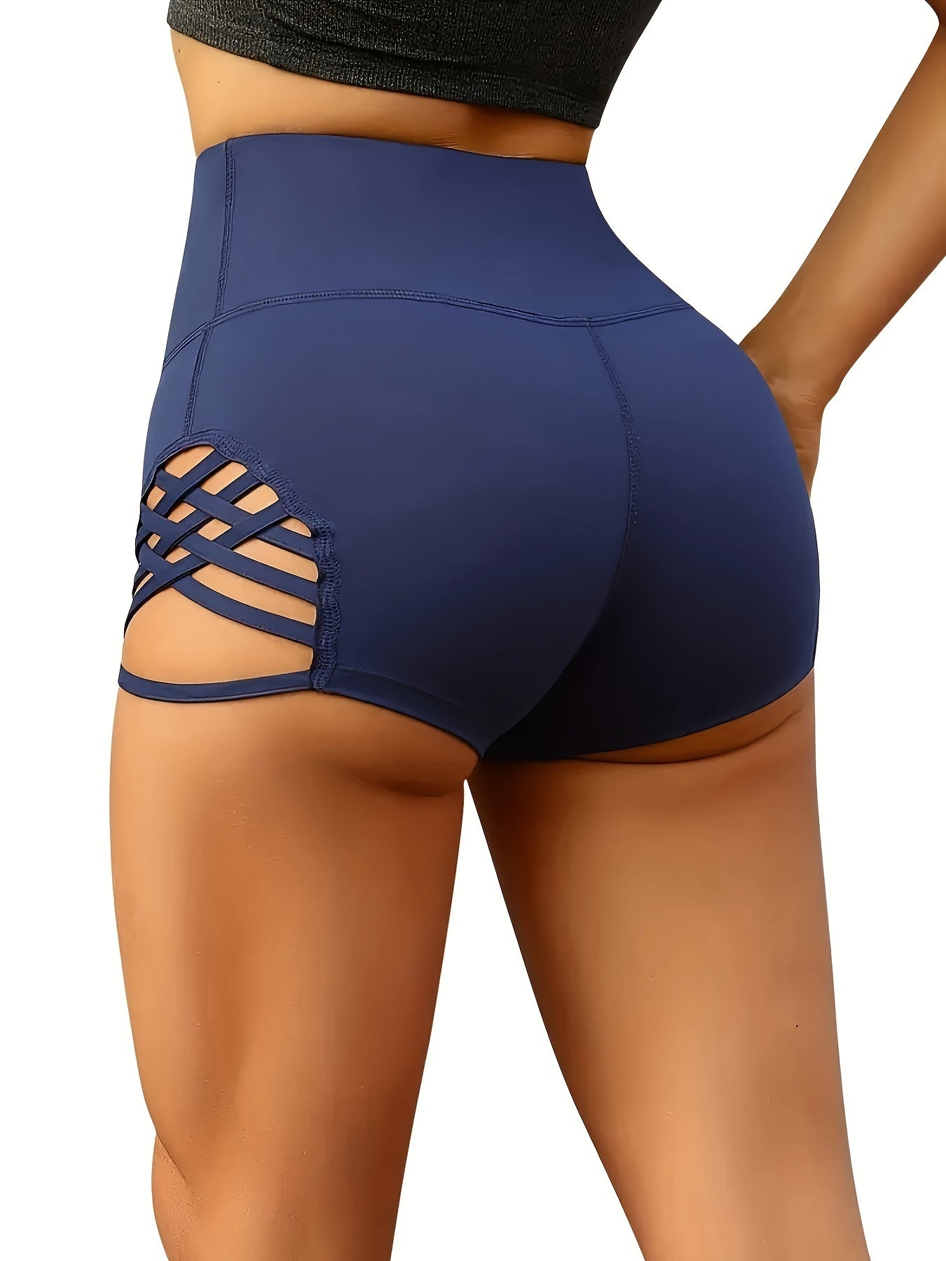 Women's Side Cut Out High Stretch Running Shorts