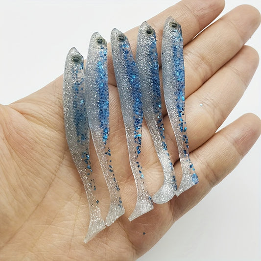 5pcs Fishing Lures T tail Soft Bait 6 1 8g Artificial Swimbait Fishing Accessori