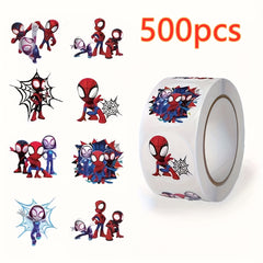 500pcs Spider Man Sticker Roll - DIY Decorative Graffiti Stickers
