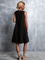 Sleeveless Swing Cake Dress Casual Solid Summer Dresses Women