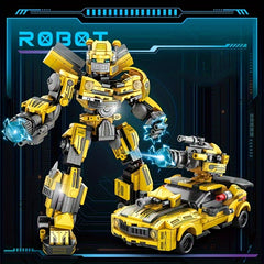 2 in 1 Transforming Car Model Building Set ABS Building Bricks Toy