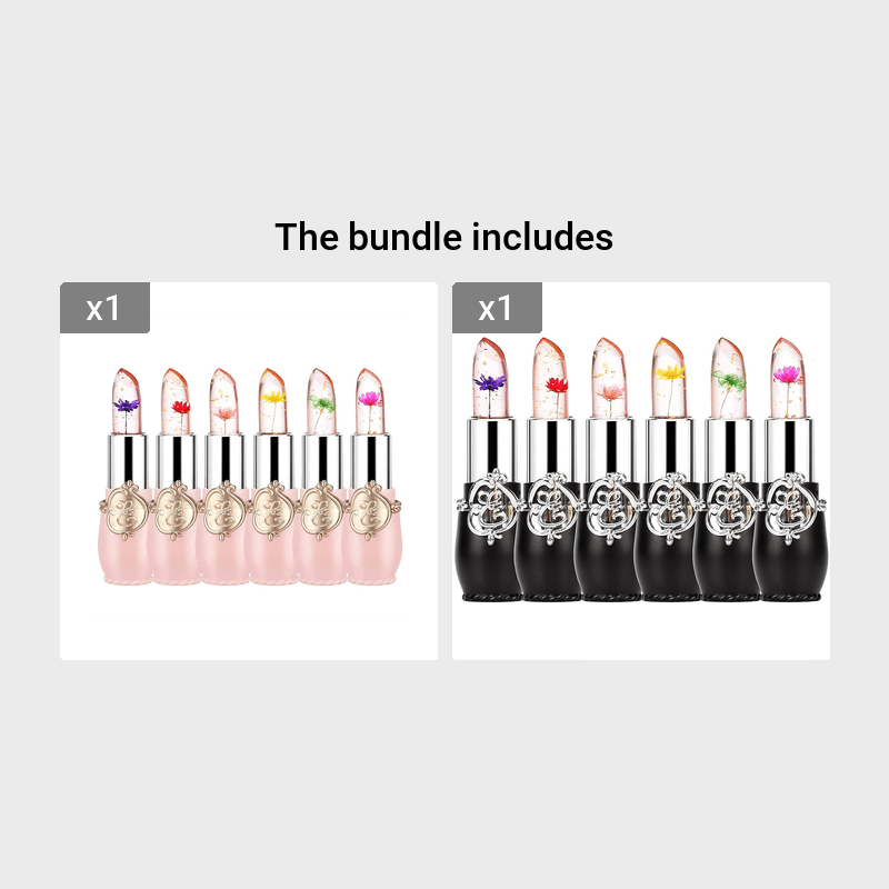 6pcs Temperature Changing Lipstick Long Lasting Peach Lip Balm