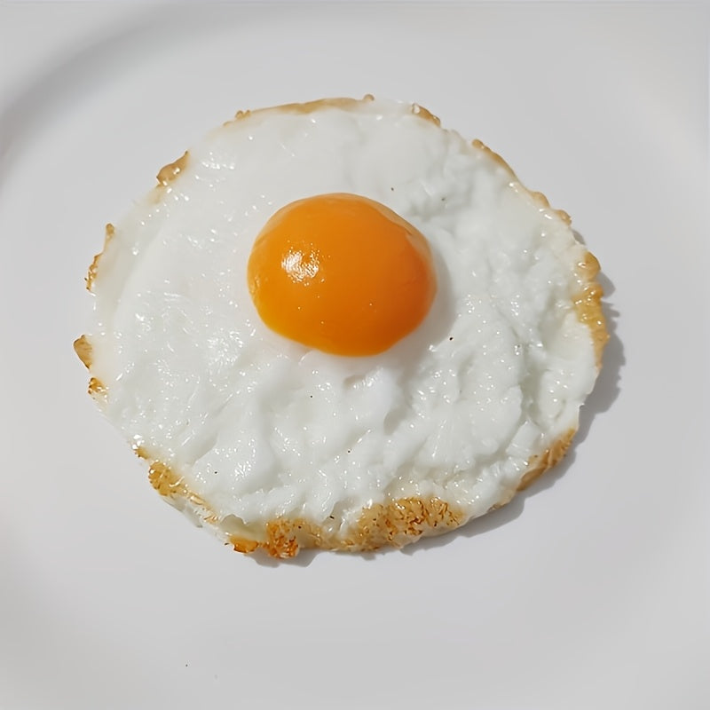Realistic Fried Egg Prop for Photography Kitchen Display