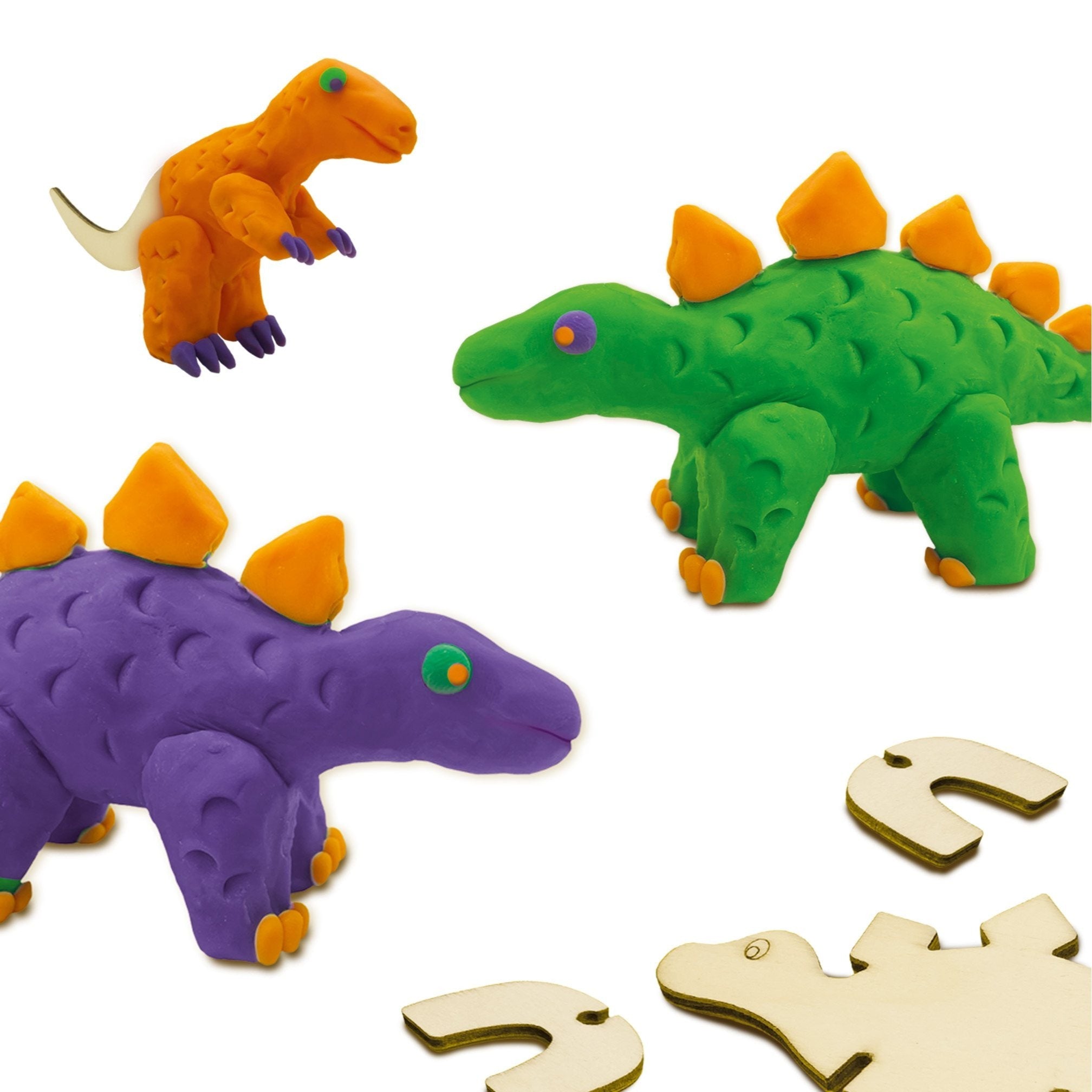 Dough Dinosaurs Wooden Skeletons Set