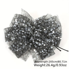 Y2K Sequin Bowknot Sash Belt Lace Up Waist Belt Boho Decor Beach Belt Women
