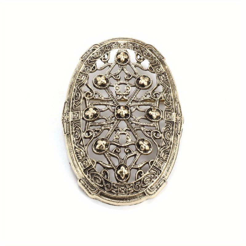 Vintage Men's Brooch Shield & Weapon