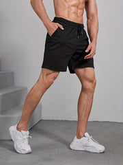 Quick Dry Men's Casual Shorts Elastic Waist Drawstring for Summer Gym